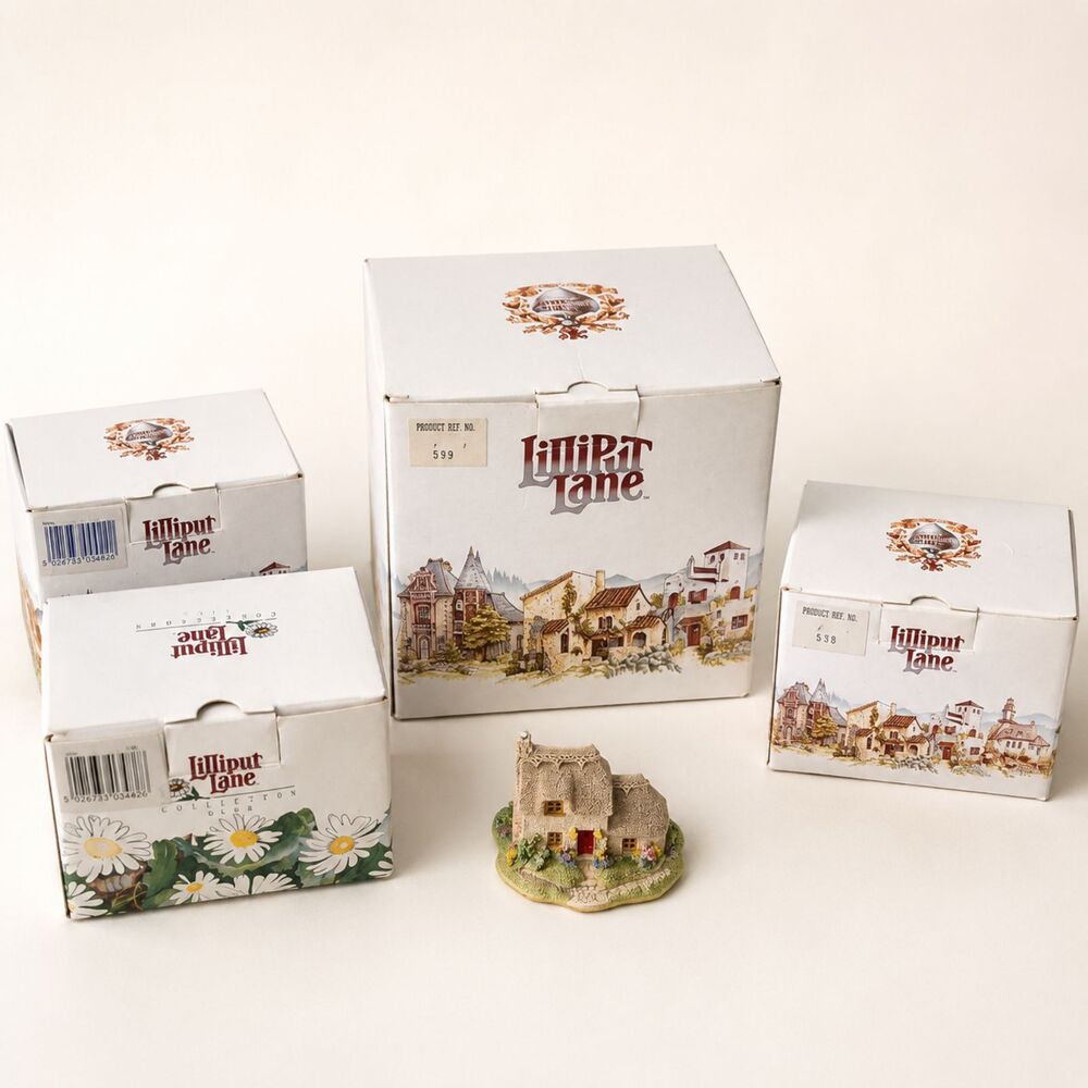 Lilliput Lane Cottages Lot of 5 The Spinney Petticoat Puddlebrook Forget Me Not